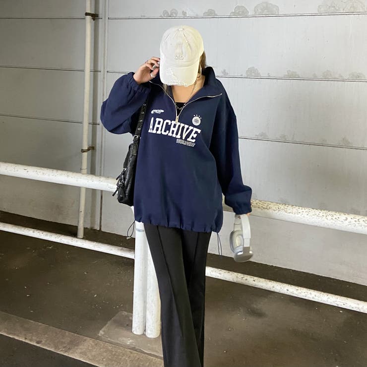 ハーフZIP裾ドロストチュニック | non-hedge  | 詳細画像21 