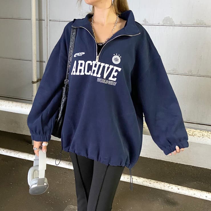 ハーフZIP裾ドロストチュニック | non-hedge  | 詳細画像22 