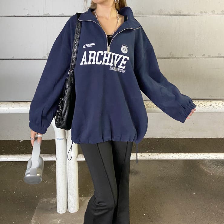 ハーフZIP裾ドロストチュニック | non-hedge  | 詳細画像23 