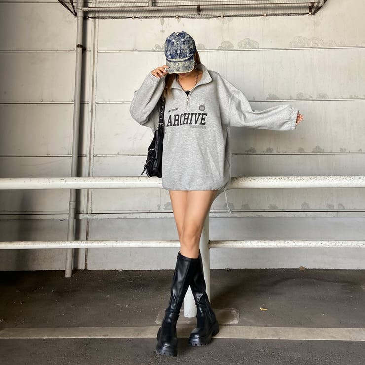 ハーフZIP裾ドロストチュニック | non-hedge  | 詳細画像25 