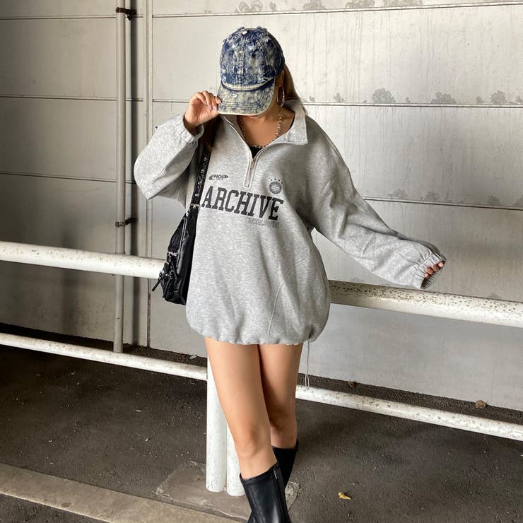 ハーフZIP裾ドロストチュニック | non-hedge  | 詳細画像26 