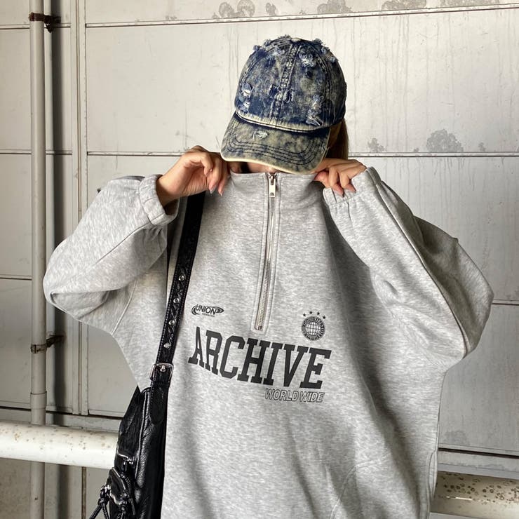 ハーフZIP裾ドロストチュニック | non-hedge  | 詳細画像28 