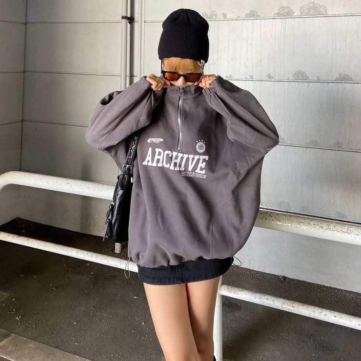 ハーフZIP裾ドロストチュニック | non-hedge  | 詳細画像35 