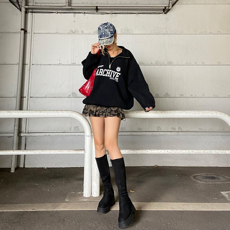 ハーフZIP裾ドロストチュニック | non-hedge  | 詳細画像39 