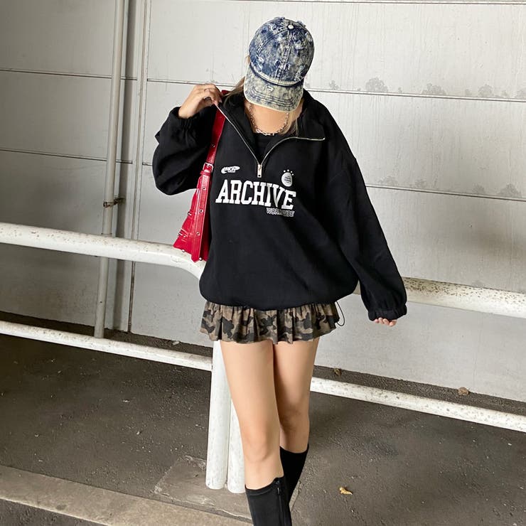 ハーフZIP裾ドロストチュニック | non-hedge  | 詳細画像40 