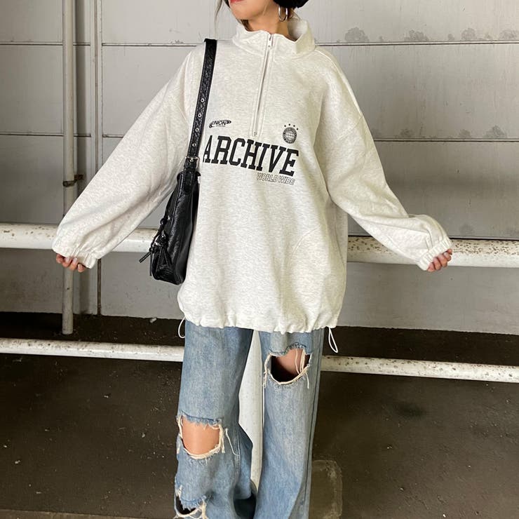 ハーフZIP裾ドロストチュニック | non-hedge  | 詳細画像7 