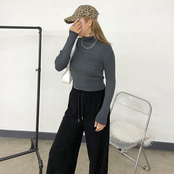 ハイネックリブショートトップス | non-hedge  | 詳細画像3 