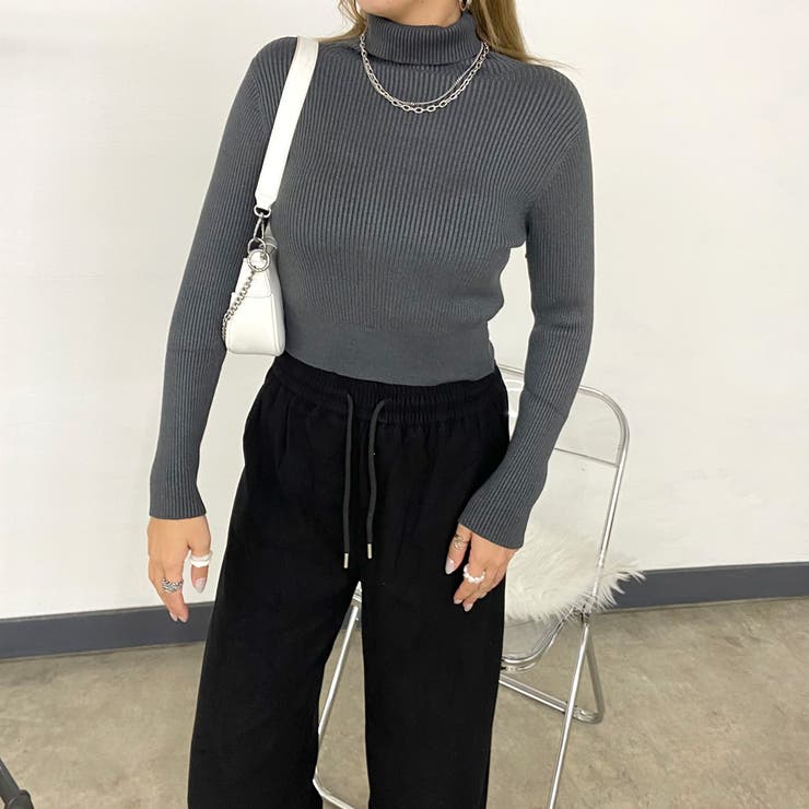 ハイネックリブショートトップス | non-hedge  | 詳細画像4 