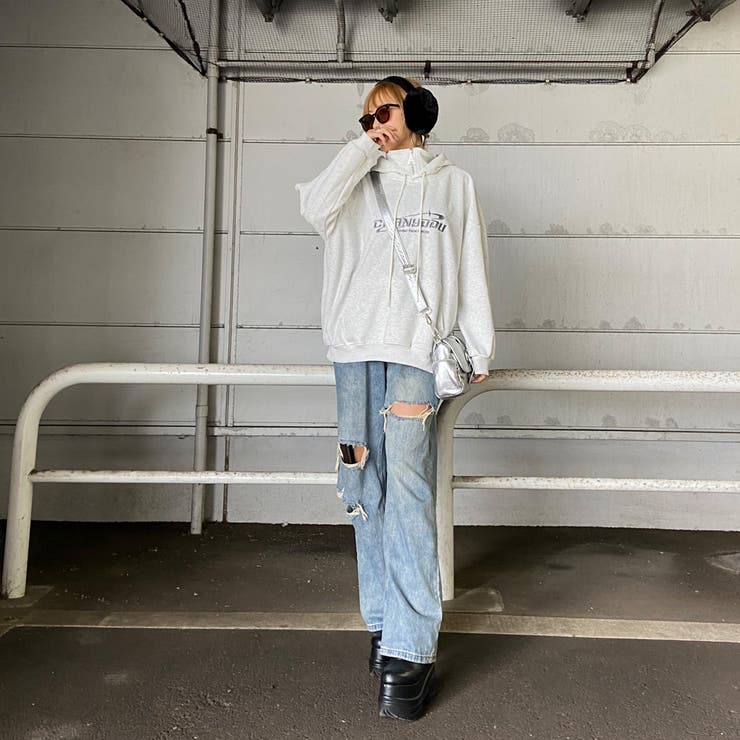 刺繍ロゴZIPフードチュニック | non-hedge  | 詳細画像12 