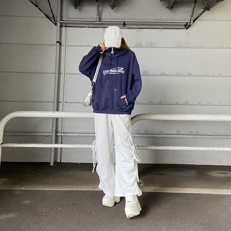 刺繍ロゴZIPフードチュニック | non-hedge  | 詳細画像17 