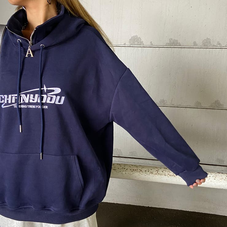 刺繍ロゴZIPフードチュニック | non-hedge  | 詳細画像27 