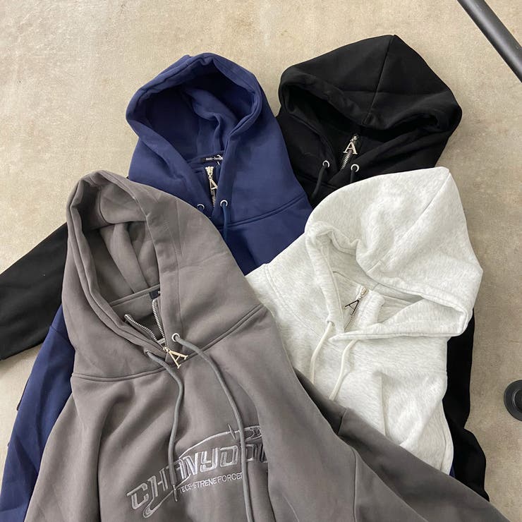 刺繍ロゴZIPフードチュニック | non-hedge  | 詳細画像30 