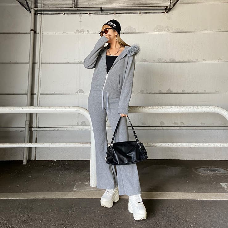 ファーフードZIPパーカー・フレアパンツセットアップ | non-hedge  | 詳細画像9 