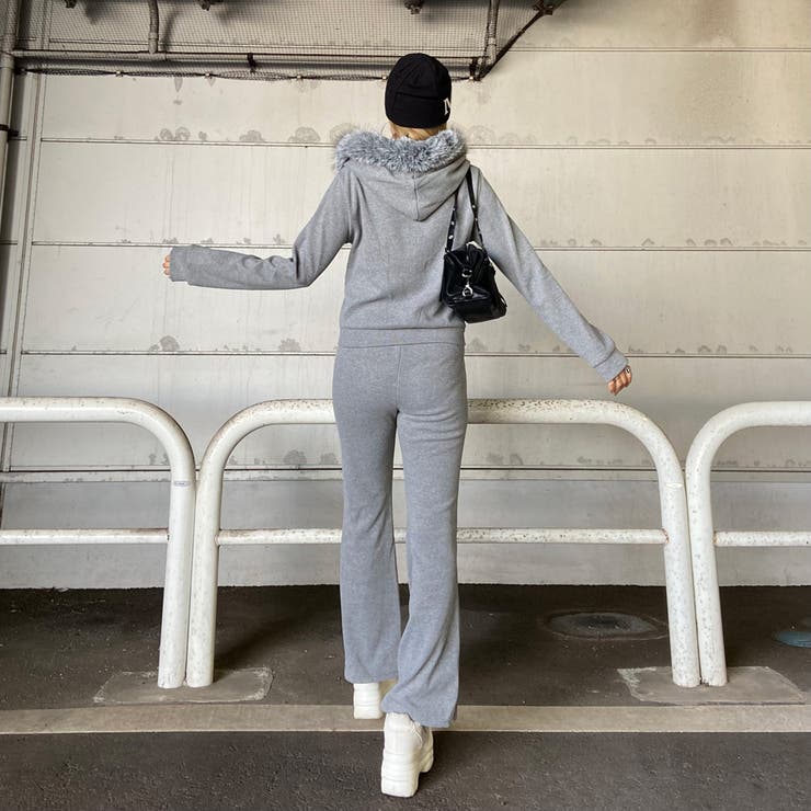 ファーフードZIPパーカー・フレアパンツセットアップ | non-hedge  | 詳細画像11 