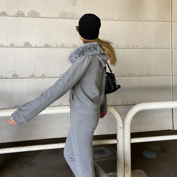 ファーフードZIPパーカー・フレアパンツセットアップ | non-hedge  | 詳細画像14 