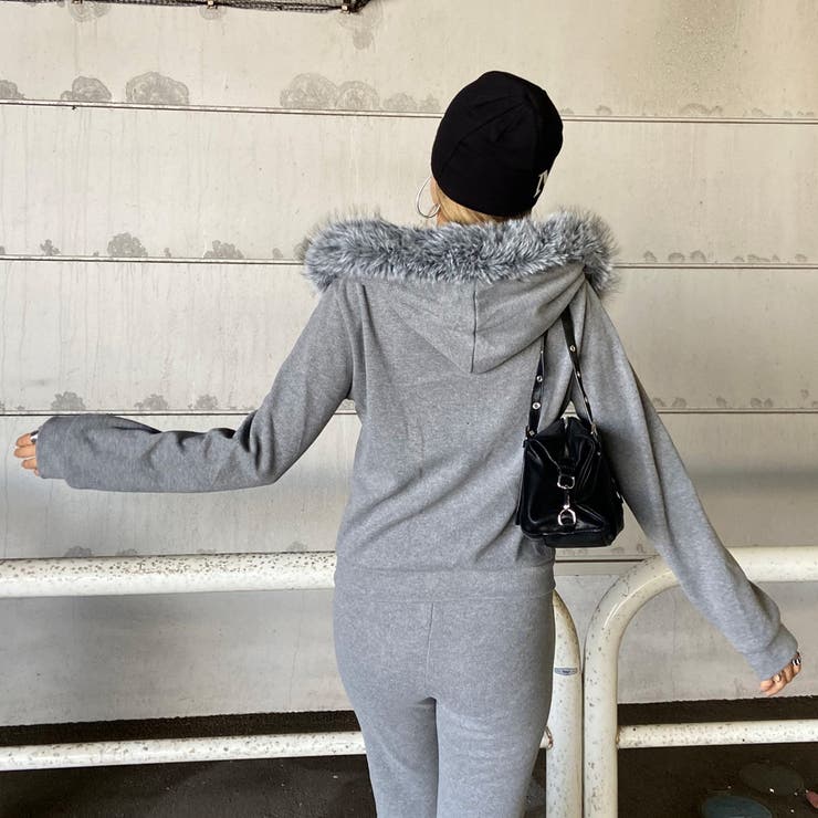 ファーフードZIPパーカー・フレアパンツセットアップ | non-hedge  | 詳細画像15 