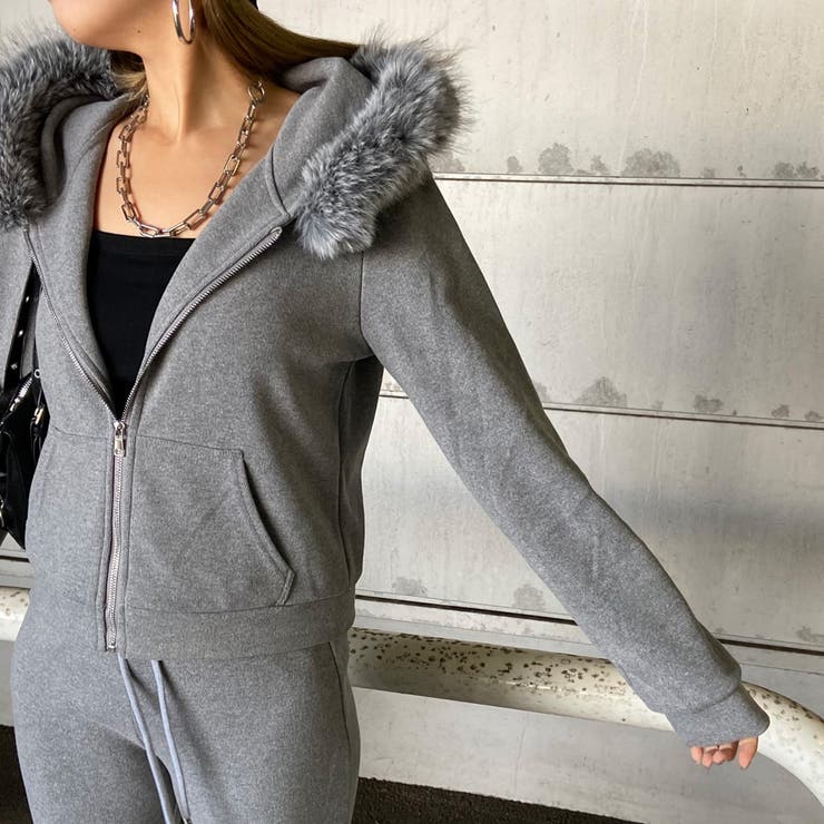 ファーフードZIPパーカー・フレアパンツセットアップ | non-hedge  | 詳細画像25 