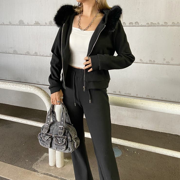 ファーフードZIPパーカー・フレアパンツセットアップ | non-hedge  | 詳細画像46 