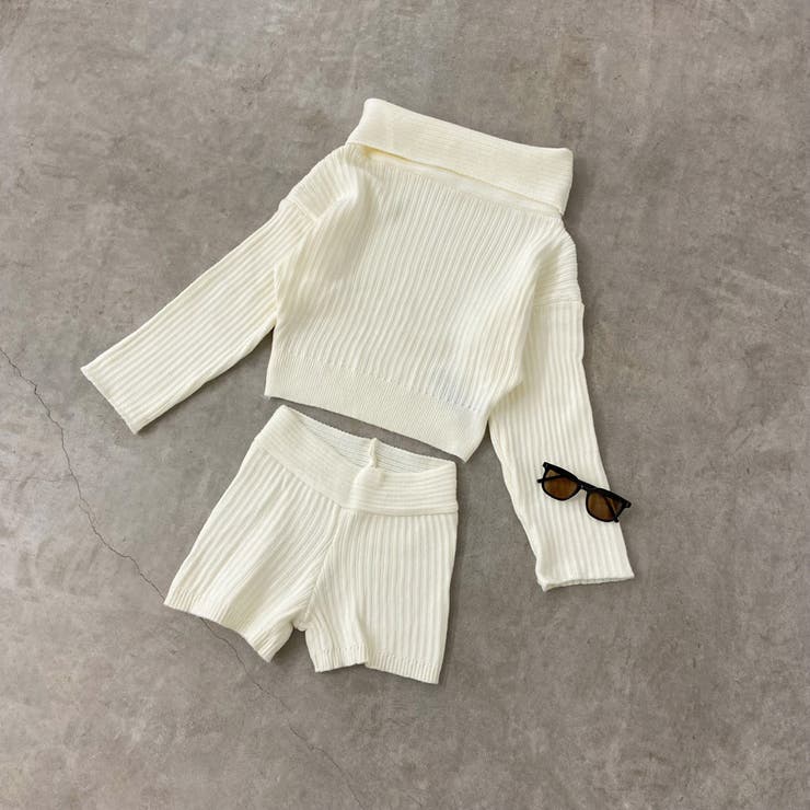 オフショルニットトップス・ショートパンツセットアップ | non-hedge  | 詳細画像32 