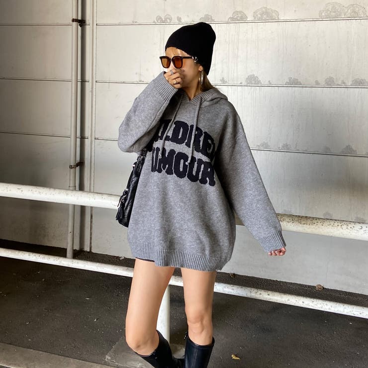 フードロゴニットチュニック | non-hedge  | 詳細画像14 