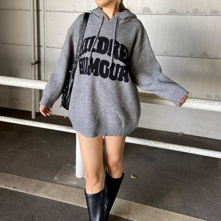 フードロゴニットチュニック | non-hedge  | 詳細画像15 