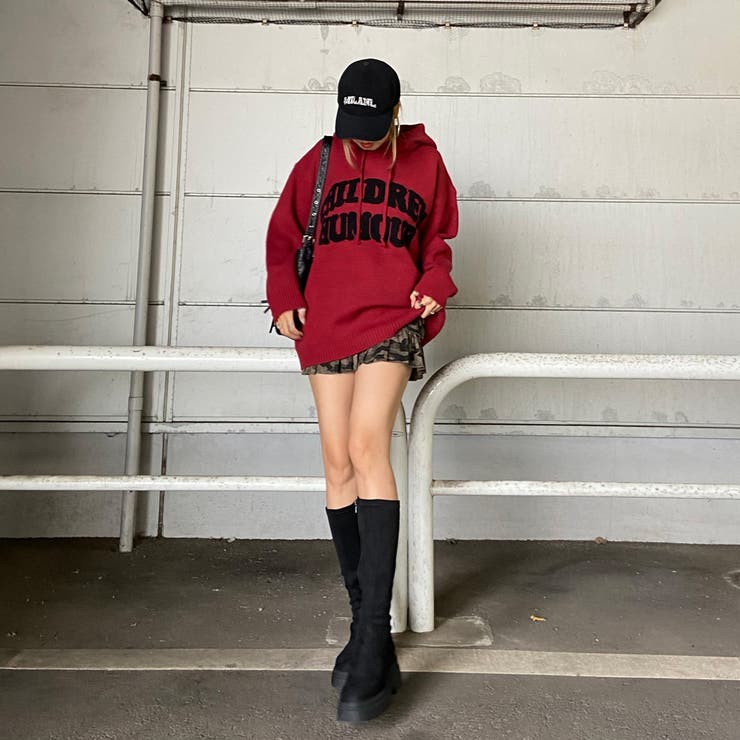 フードロゴニットチュニック | non-hedge  | 詳細画像2 