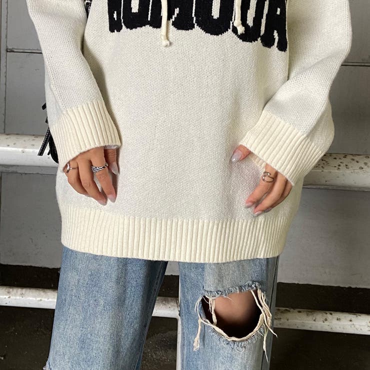 フードロゴニットチュニック | non-hedge  | 詳細画像32 