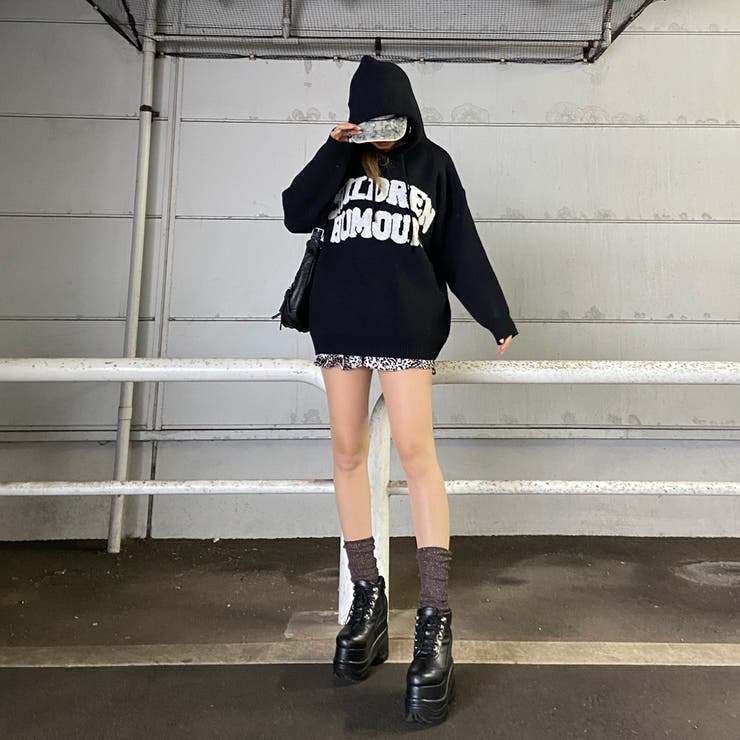 フードロゴニットチュニック | non-hedge  | 詳細画像7 