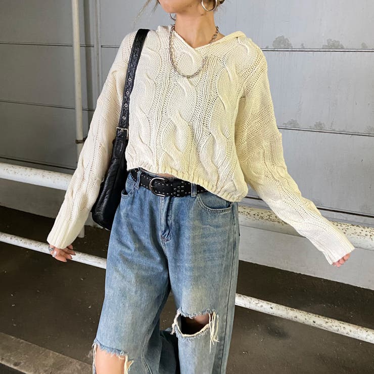 ケーブルフードショートプルオーバー | non-hedge  | 詳細画像9 