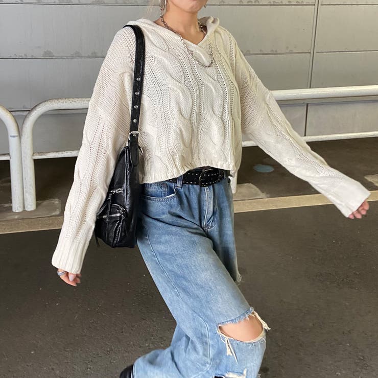 ケーブルフードショートプルオーバー | non-hedge  | 詳細画像10 