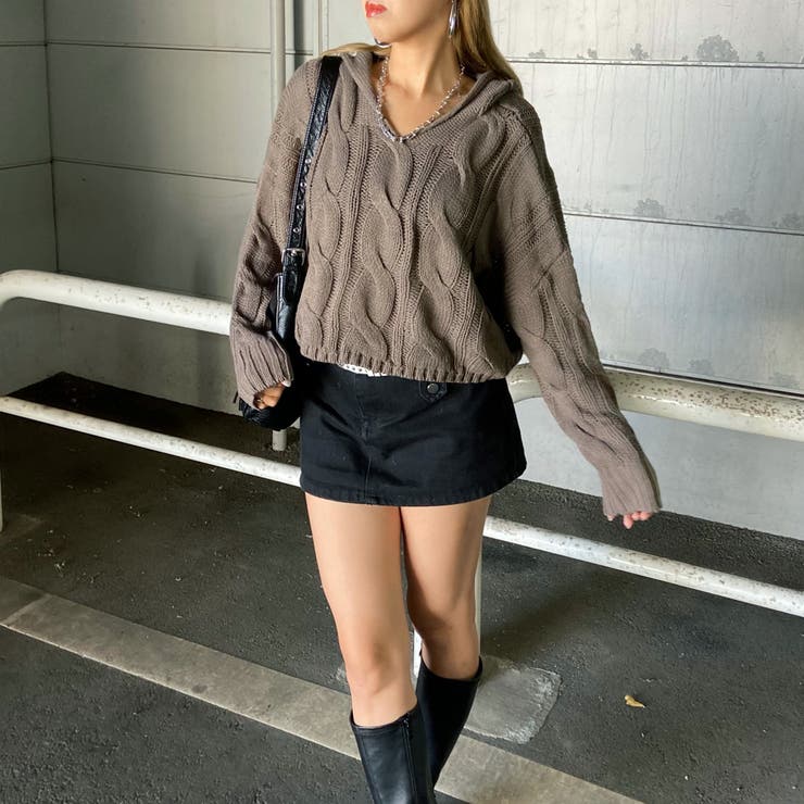 ケーブルフードショートプルオーバー | non-hedge  | 詳細画像22 