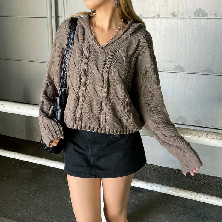 ケーブルフードショートプルオーバー | non-hedge  | 詳細画像23 