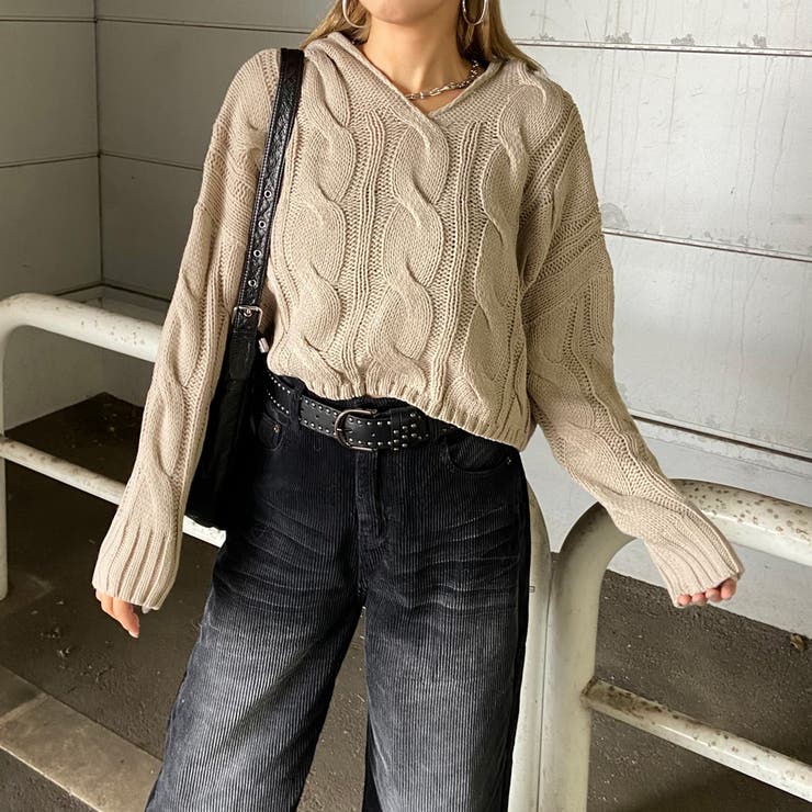 ケーブルフードショートプルオーバー | non-hedge  | 詳細画像26 