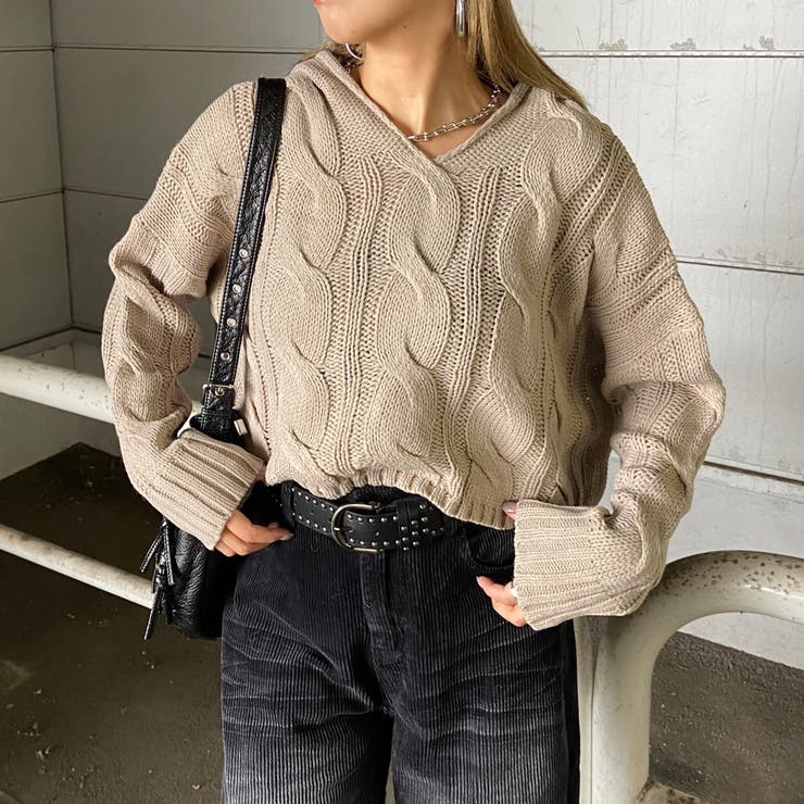 ケーブルフードショートプルオーバー | non-hedge  | 詳細画像28 