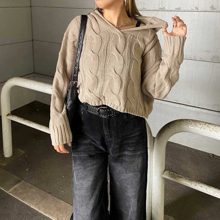 ケーブルフードショートプルオーバー | non-hedge  | 詳細画像29 