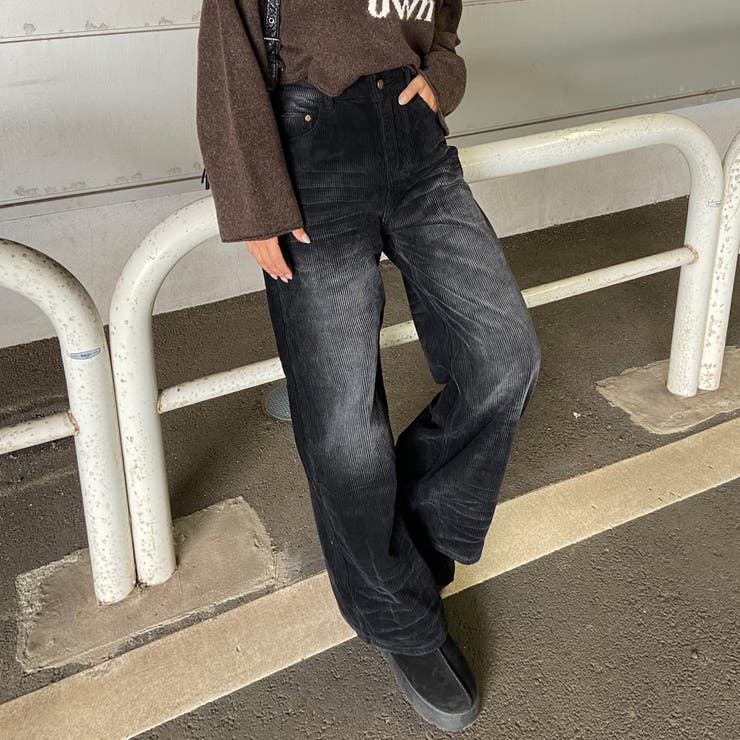 ブラック | コーデュロイストレートパンツ | non-hedge 