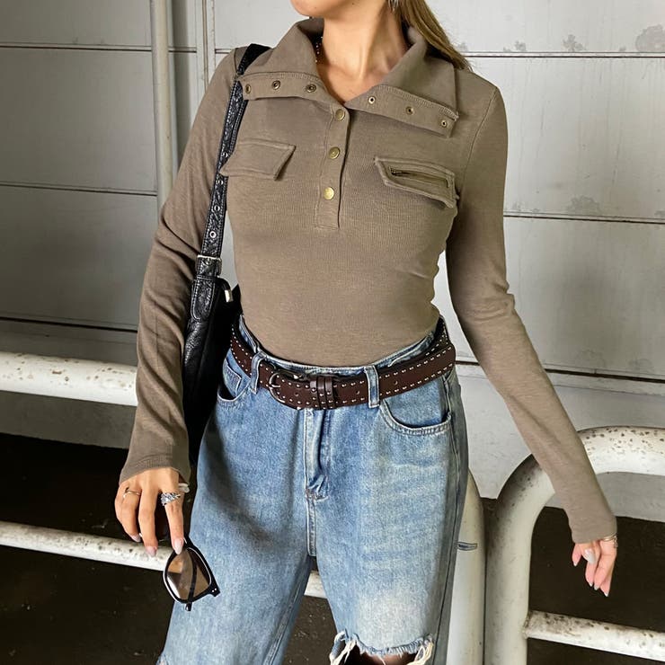 カーキ | ポケZIPポロ | non-hedge 