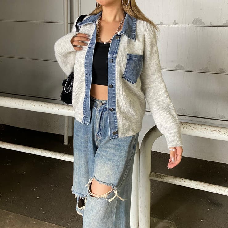 デニム切替トップス | non-hedge  | 詳細画像20 