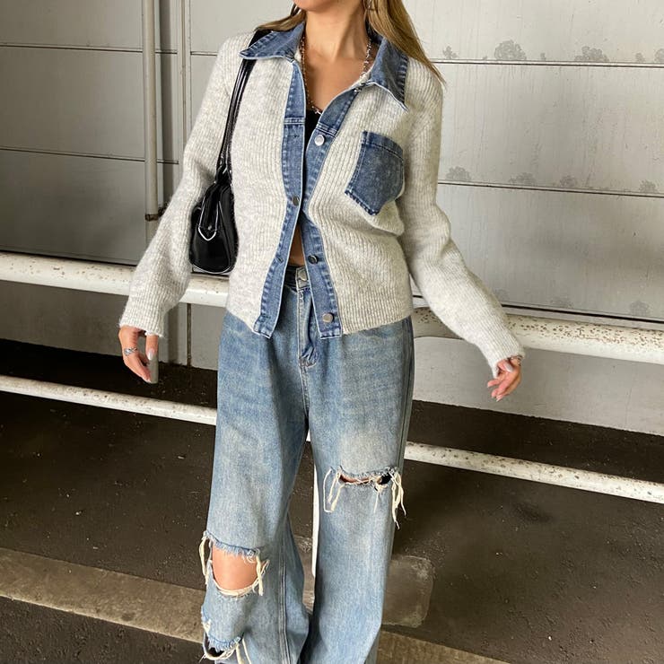 デニム切替トップス | non-hedge  | 詳細画像23 