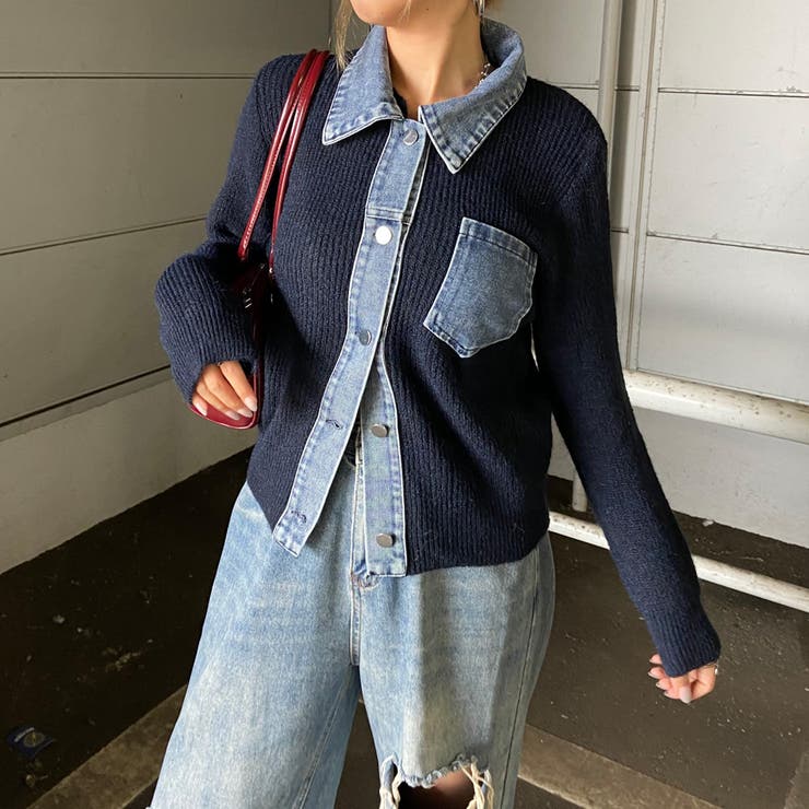 デニム切替トップス | non-hedge  | 詳細画像24 