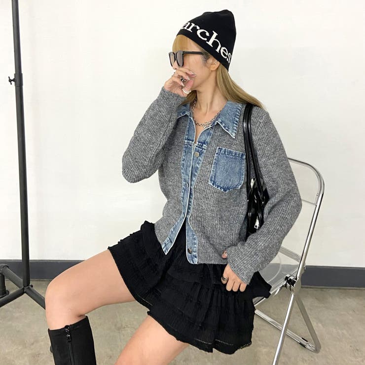 デニム切替トップス | non-hedge  | 詳細画像28 