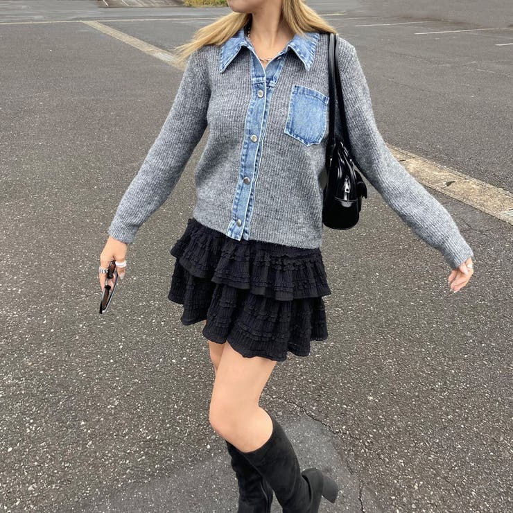 デニム切替トップス | non-hedge  | 詳細画像33 