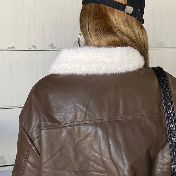 エリフェイクファー合成皮革ブルゾン | non-hedge  | 詳細画像15 