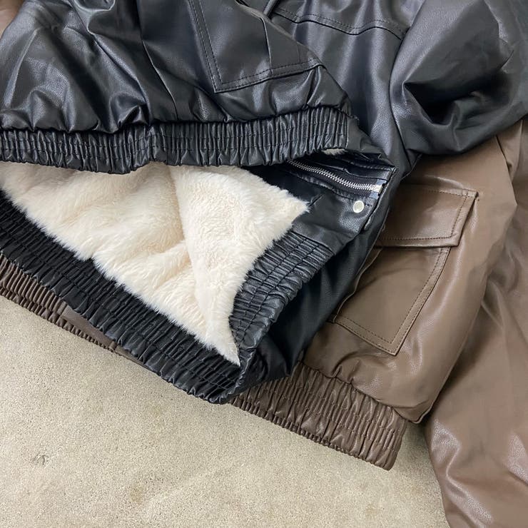 エリフェイクファー合成皮革ブルゾン | non-hedge  | 詳細画像30 