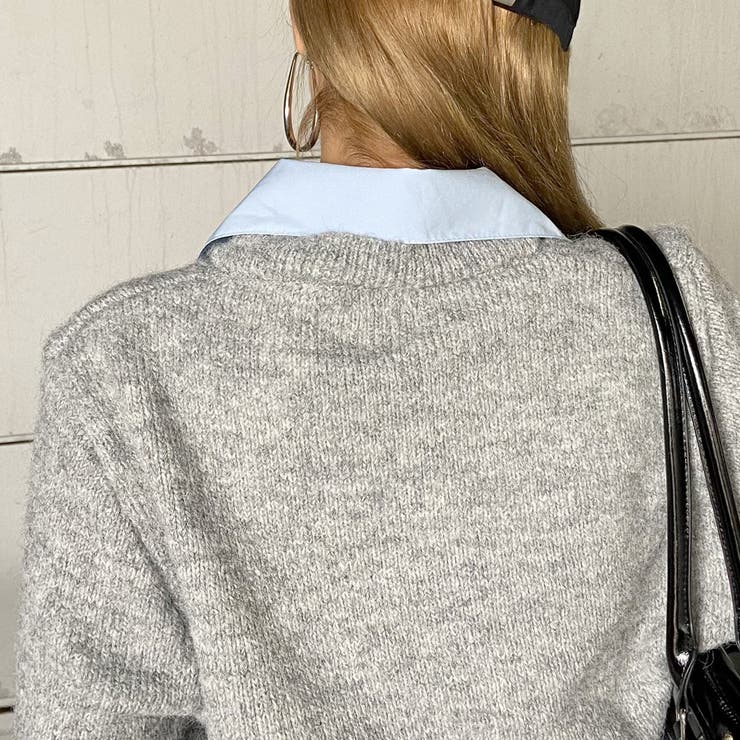 シャツ見せかけニットチュニック | non-hedge  | 詳細画像9 