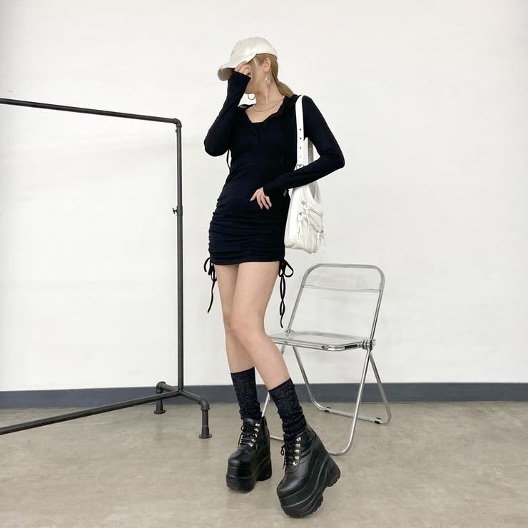 フードヘンリードロストワンピース | non-hedge  | 詳細画像9 