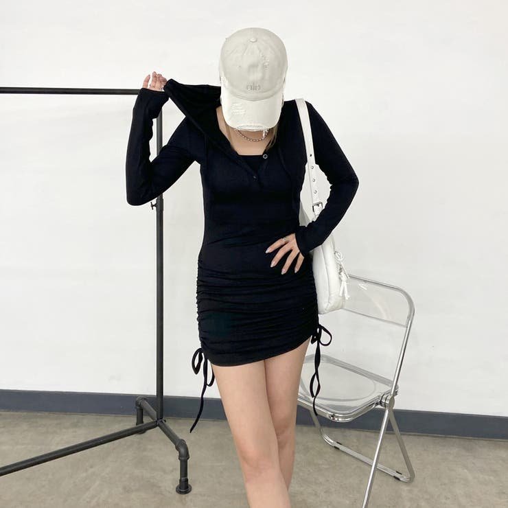 フードヘンリードロストワンピース | non-hedge  | 詳細画像10 