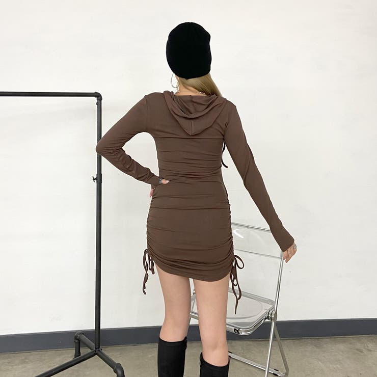 フードヘンリードロストワンピース | non-hedge  | 詳細画像16 