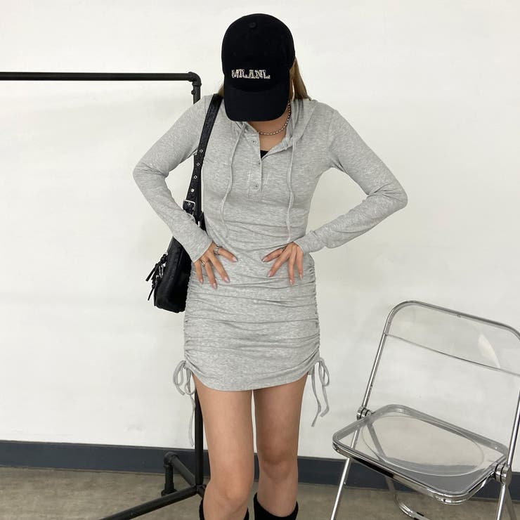 フードヘンリードロストワンピース | non-hedge  | 詳細画像3 