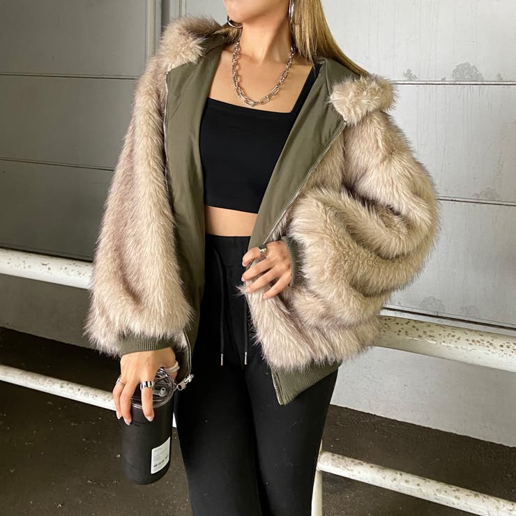 リバーシブルファーフードミリタリージャケット | non-hedge  | 詳細画像1 